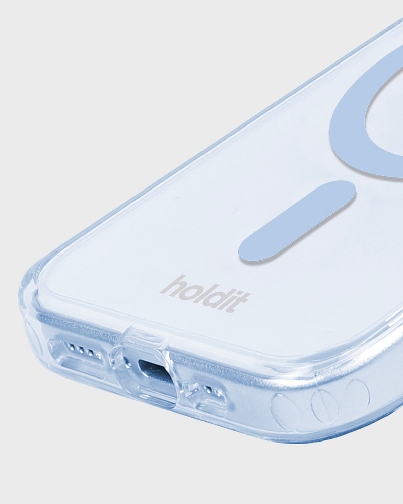 Phone Case Transparent Magsafe Compatible Mineral Blue iPhone 13