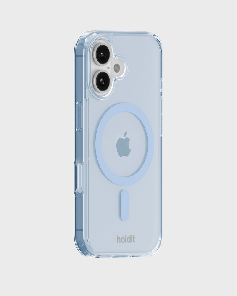 Phone Case Transparent Magsafe Compatible Mineral Blue iPhone 16