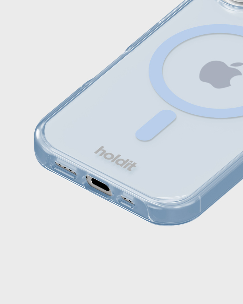 Phone Case Transparent Magsafe Compatible Mineral Blue iPhone 17