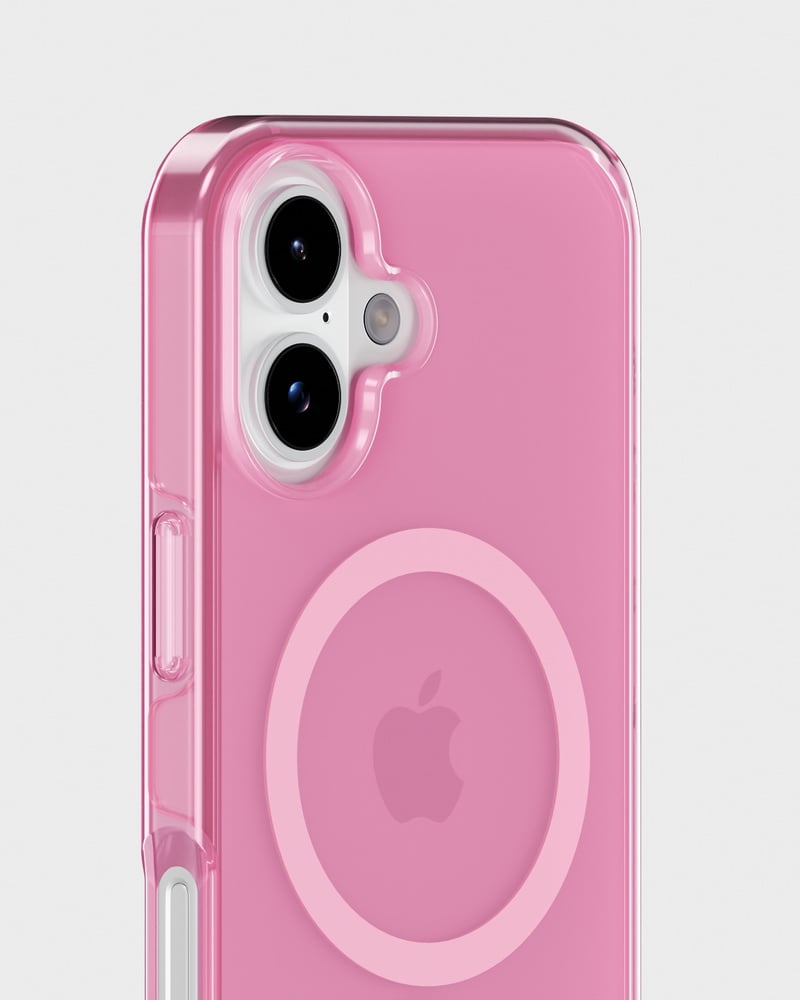Phone Case Transparent Magsafe Compatible Pink iPhone 17