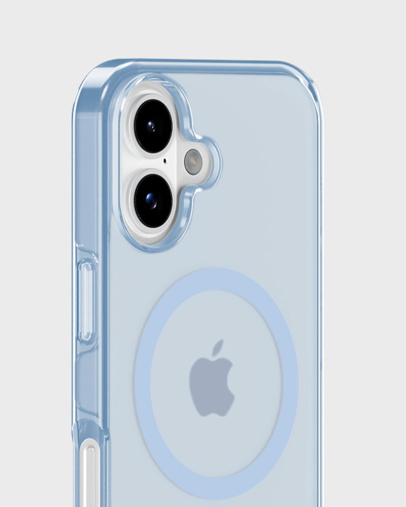 Phone Case Transparent Magsafe Compatible Mineral Blue iPhone 17