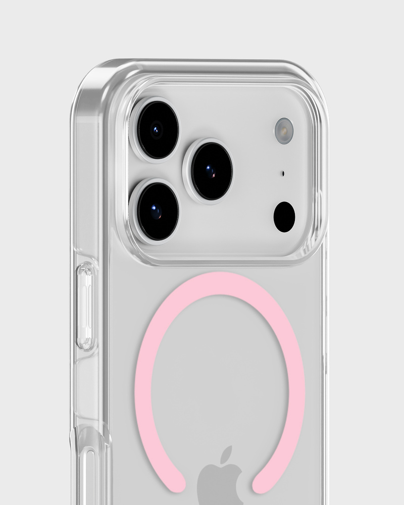 Phone Case Transparent Magsafe Compatible Pink/Transparent iPhone 17 Pro