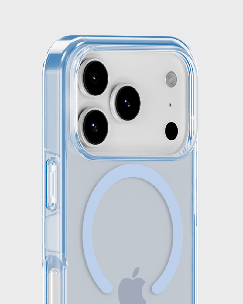 Phone Case Transparent Magsafe Compatible Mineral Blue iPhone 17 Pro Max