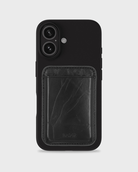 Black Crinkle Card Holder Magsafe Compatible