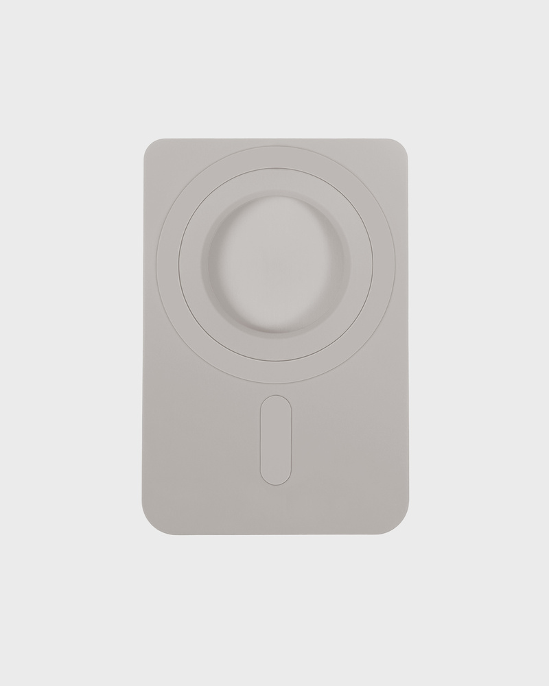 Wool Gray Card Holder Silicone Magsafe Compatible