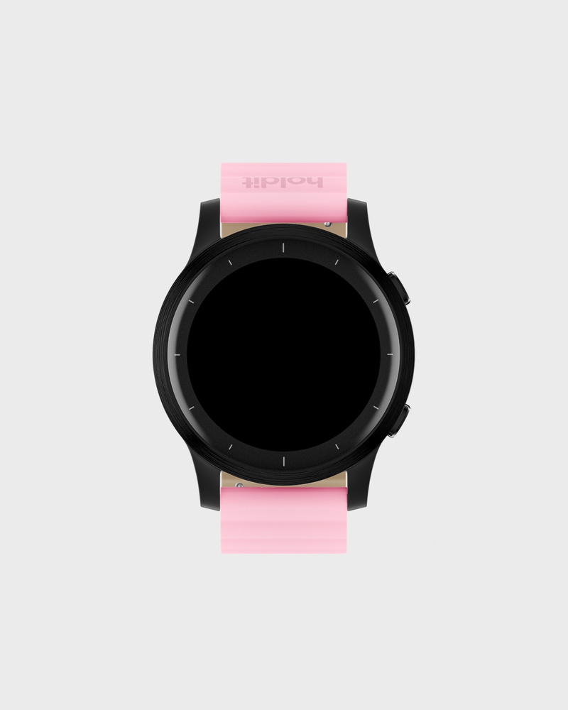 Watch Band Silicone Magnet Pink/Beige 20mm