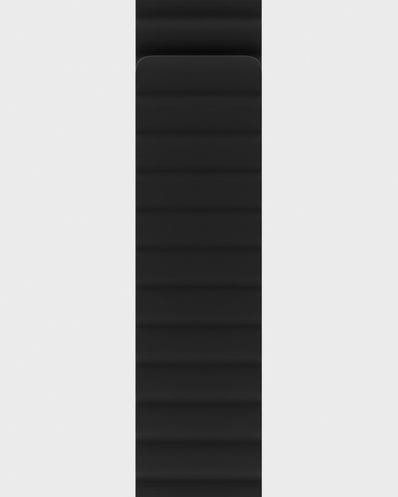 Watch Band Silicone Magnet Black/Gray 22mm