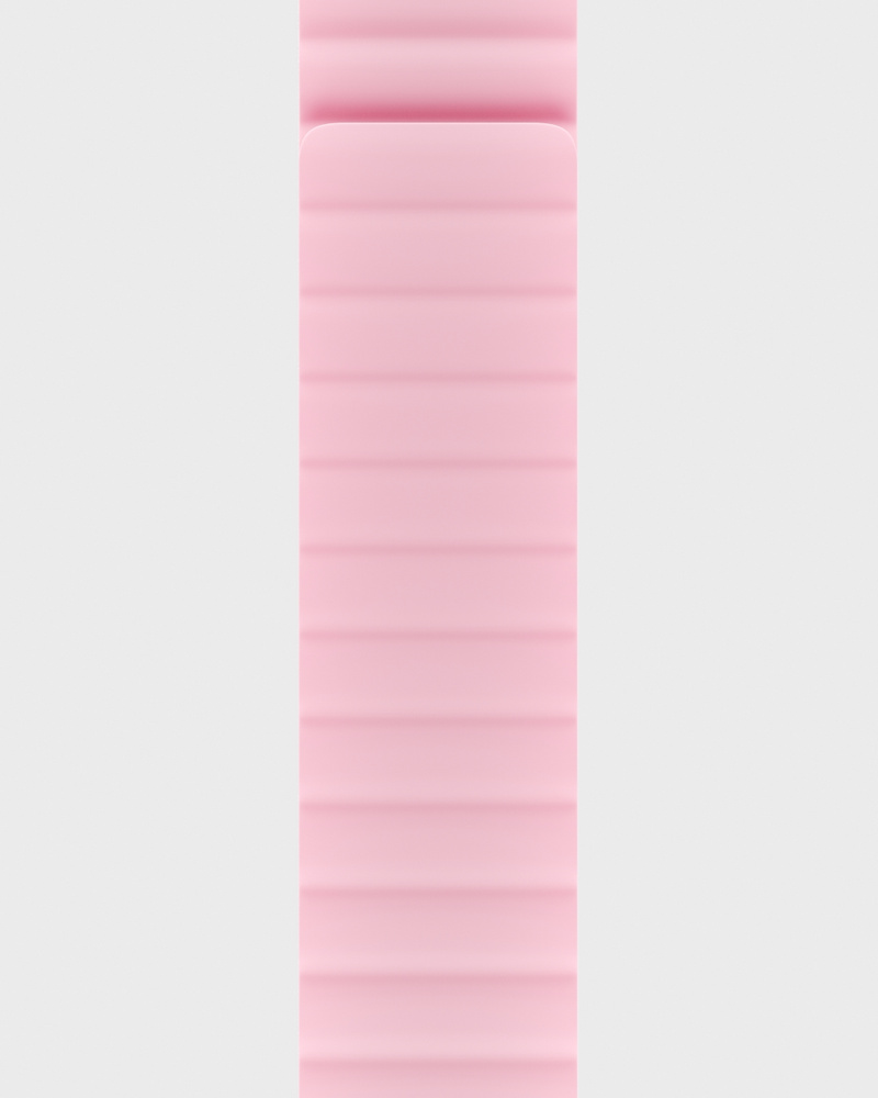 Watch Band Silicone Magnet Pink/Beige 22mm