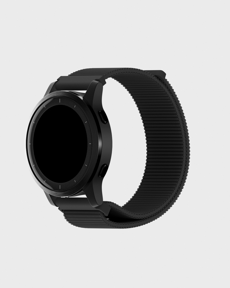 Watch Band Nylon Black 20mm