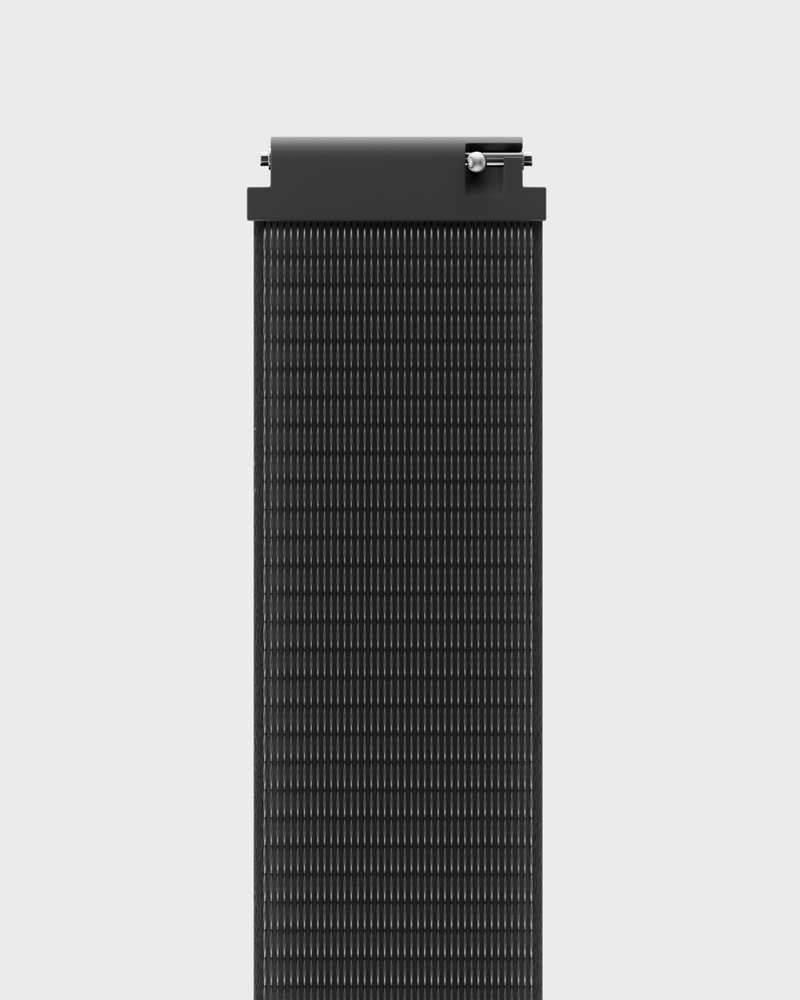 Watch Band Nylon Black 20mm