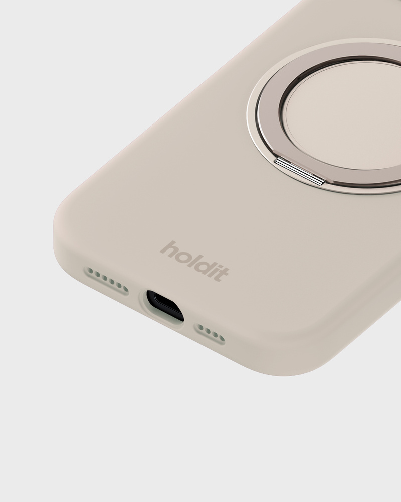 Silicone Stand Case Light Beige iPhone 16e