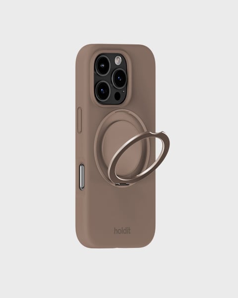 Silicone Stand Case Mocha Brown iPhone 16 Pro