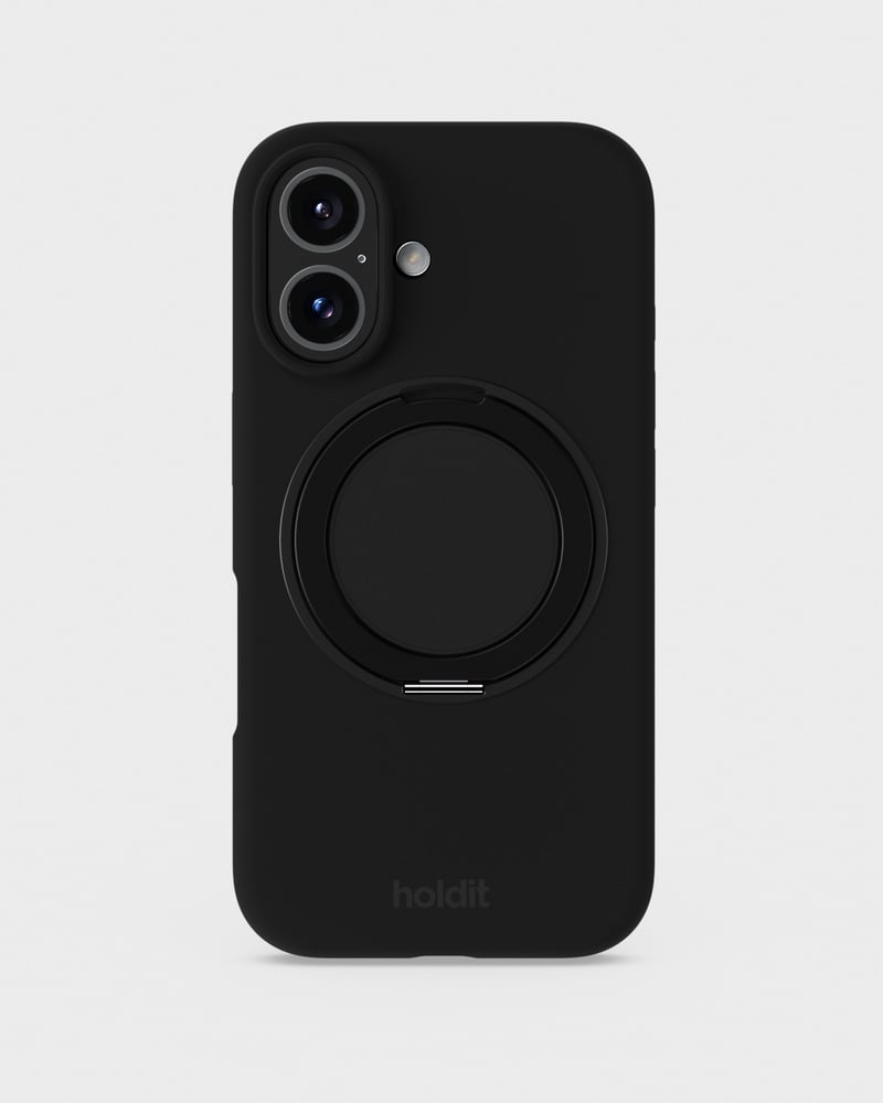 Silicone Stand Case Black iPhone 16