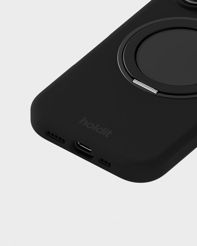 Silicone Stand Case Black iPhone 16