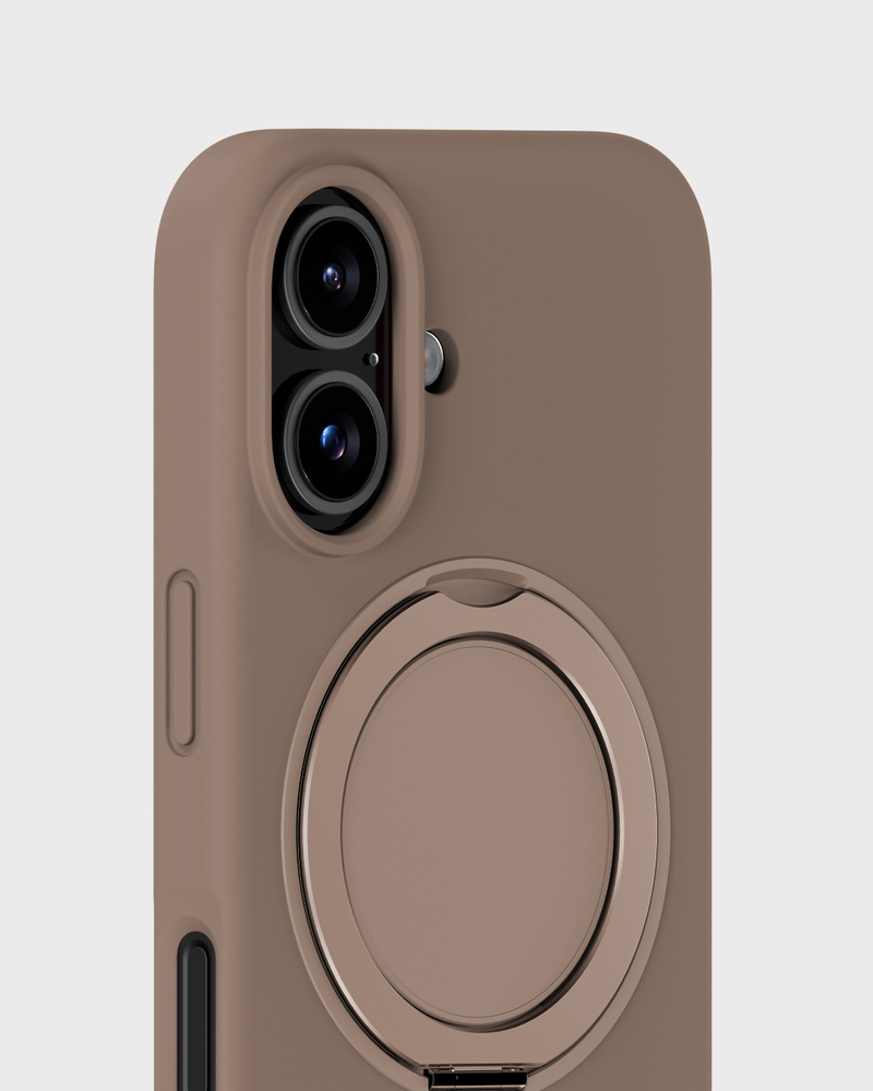 Silicone Stand Case Mocha Brown iPhone 16