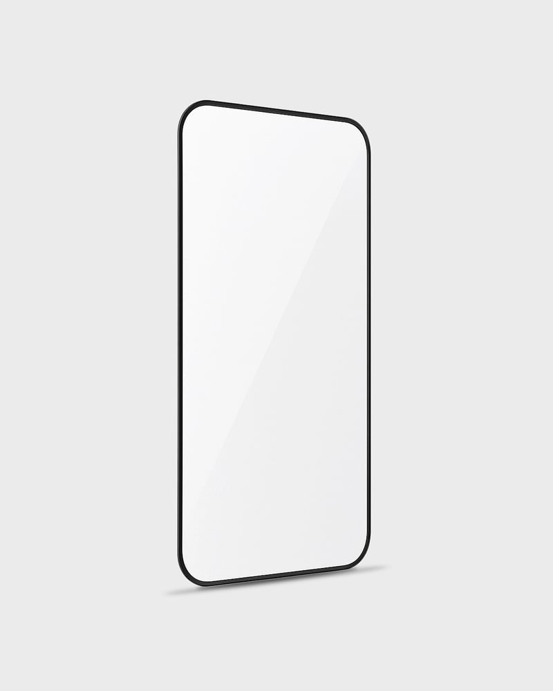 Screen Protector Full Cover w. Black Frame iPhone 16 Pro Max