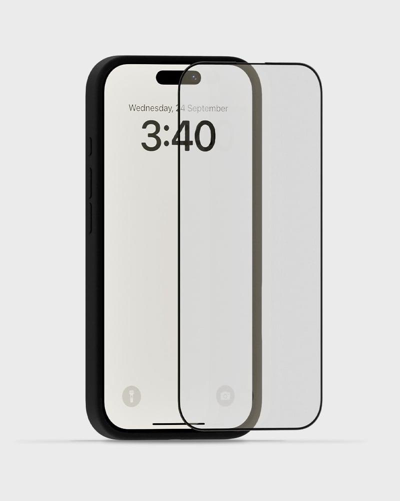 Screen Protector Full Cover w. Black Frame iPhone 17 Pro Max