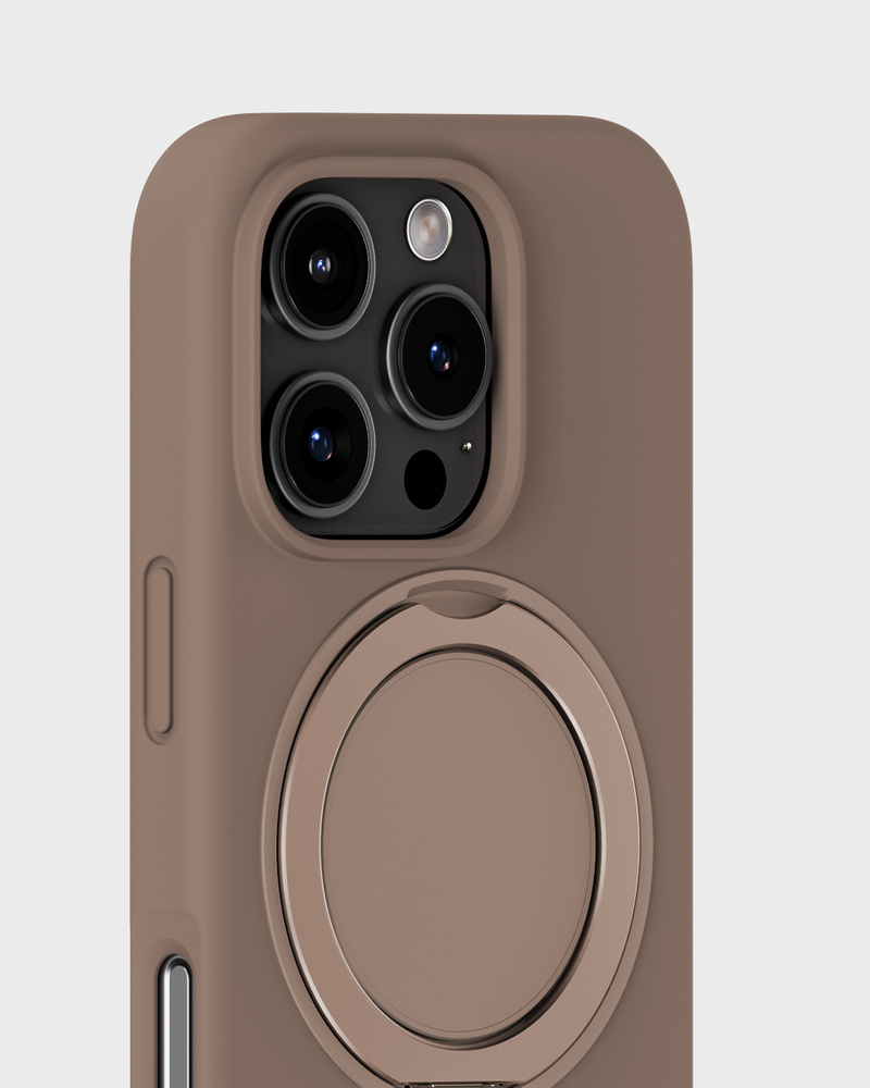 Silicone Stand Case Mocha Brown iPhone 16 Pro Max