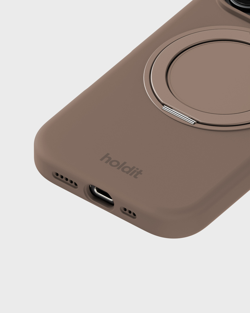 Silicone Stand Case Mocha Brown iPhone 16 Pro Max