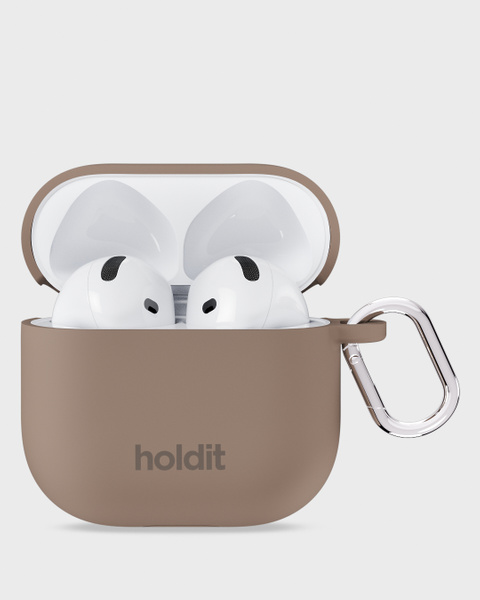 Silicone Case Solid Mocha Brown Airpods 4