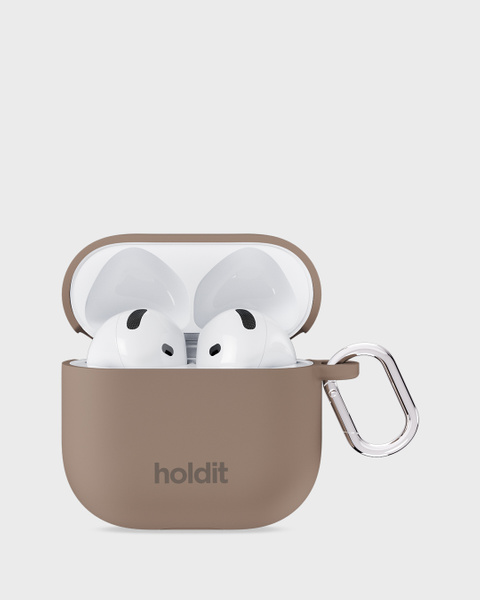 Silicone Case Solid Mocha Brown Airpods 4