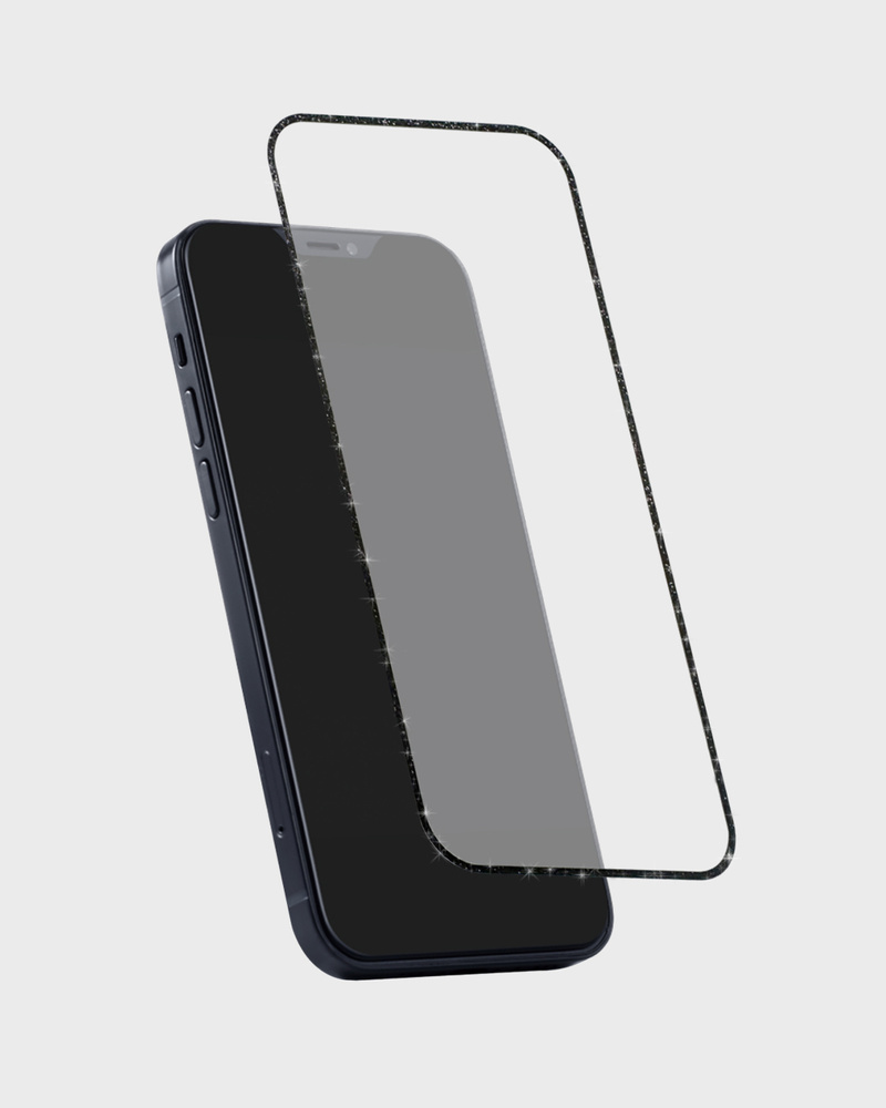 Screen Protector Glitter Frame Black iPhone 15 Pro