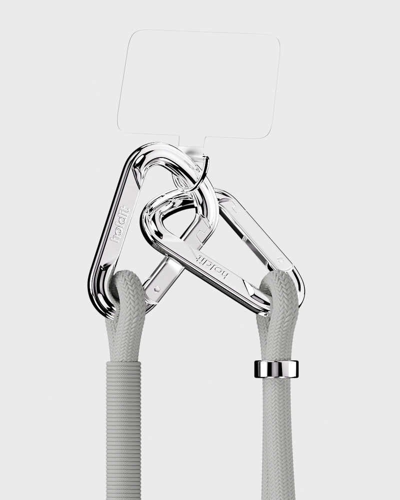 Wool Gray Crossbody Strap, 8mm