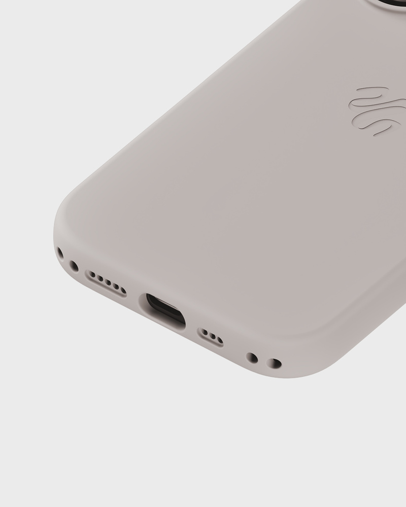 Phone Case Silicone MagSafe Compatible Wool Gray iPhone 16