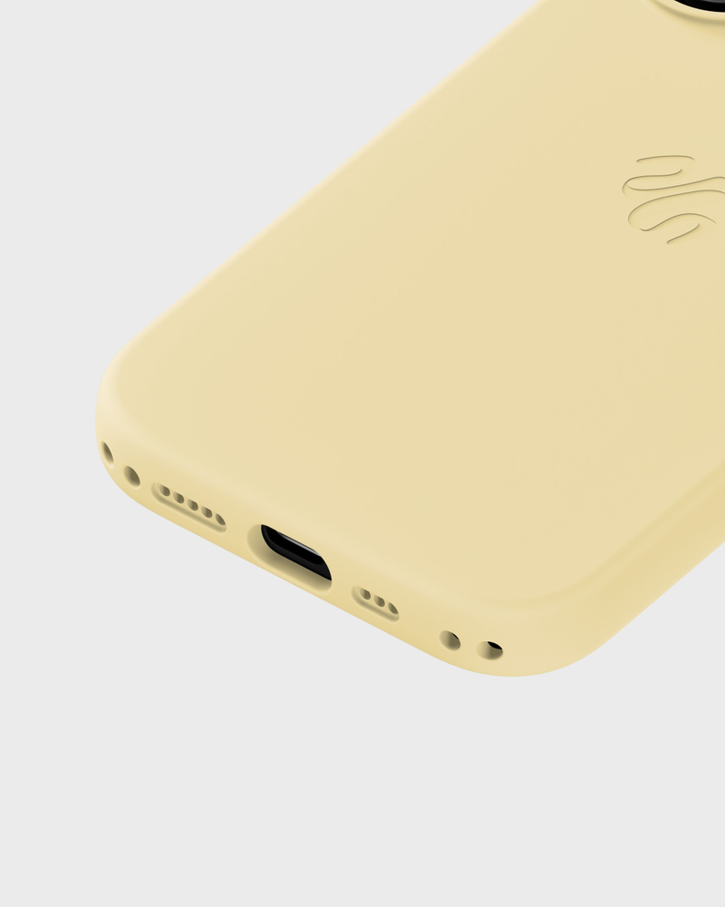 Phone Case Silicone MagSafe Compatible Butter Yellow iPhone 16