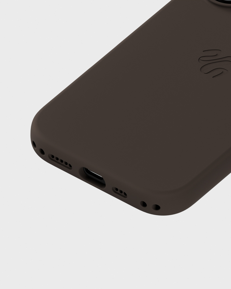 Phone Case Silicone MagSafe Compatible Chocolate iPhone 16