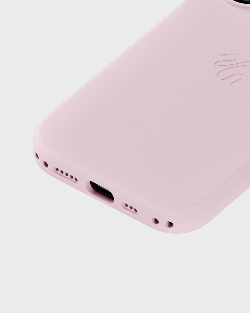 Phone Case Silicone MagSafe Compatible Pale Pink iPhone 16