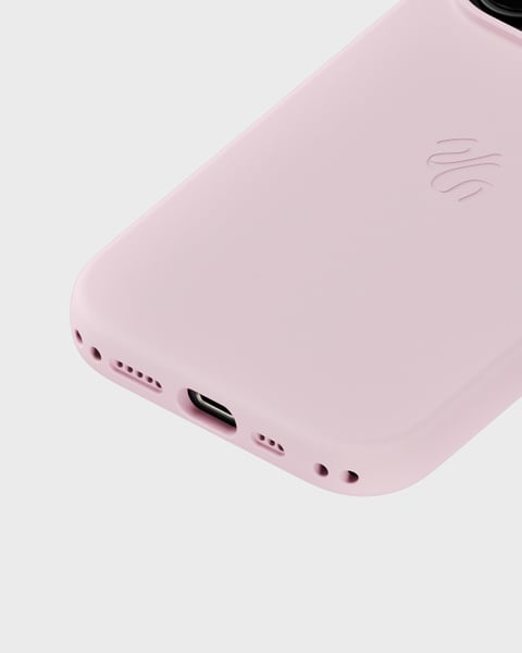 Phone Case Silicone MagSafe Compatible Pale Pink iPhone 16 Pro