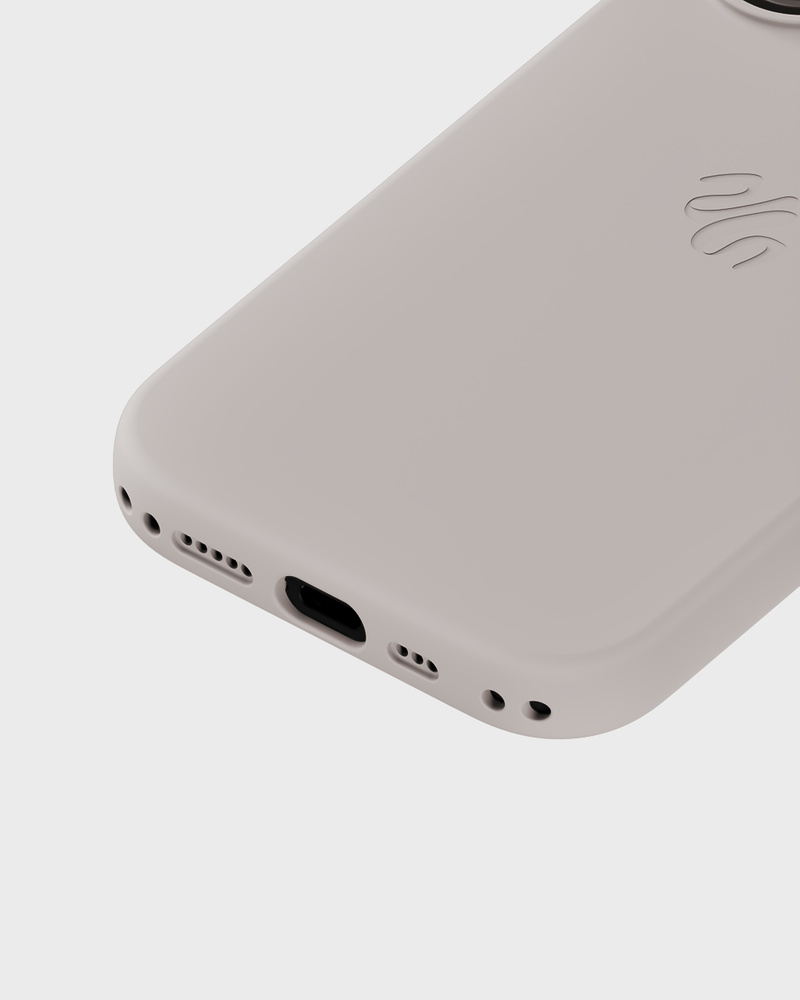 Phone Case Silicone MagSafe Compatible Wool Gray iPhone 17