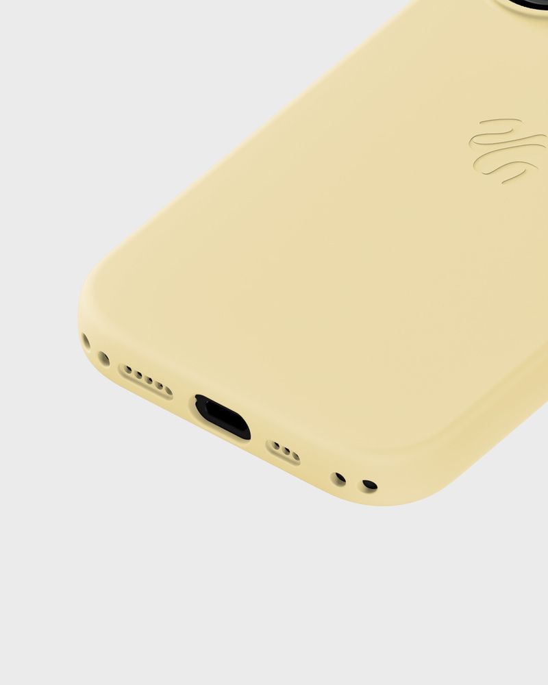 Phone Case Silicone MagSafe Compatible Butter Yellow iPhone 17