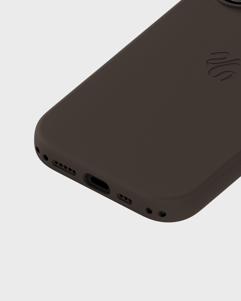 Phone Case Silicone MagSafe Compatible Chocolate iPhone 17