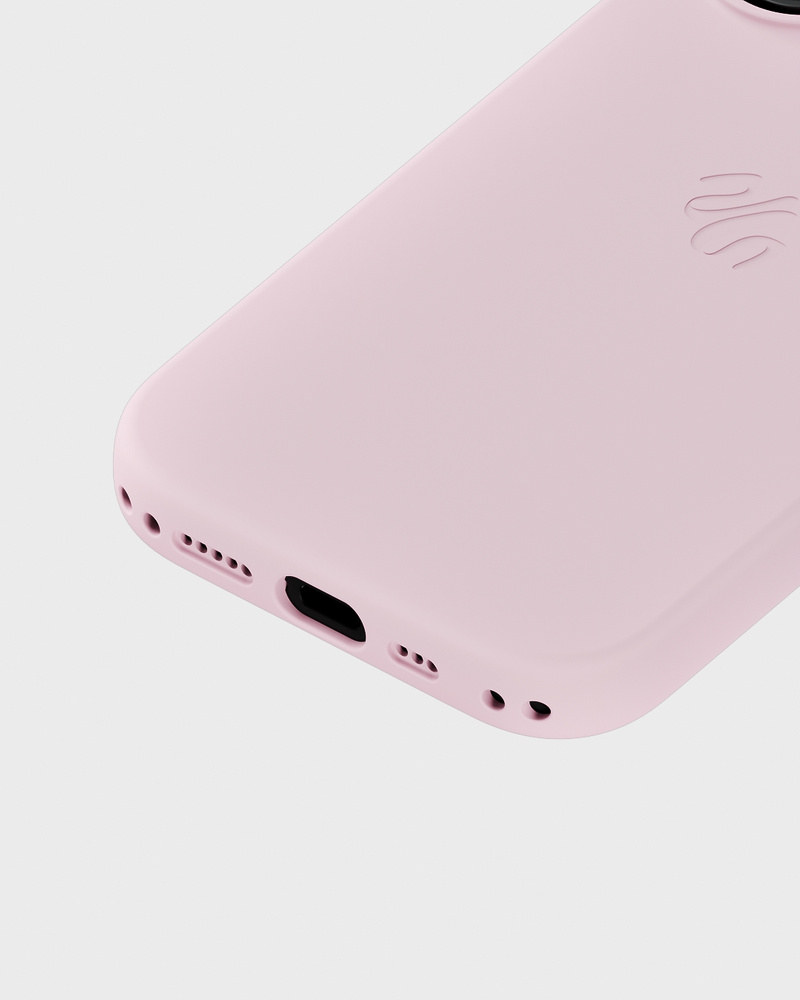 Phone Case Silicone MagSafe Compatible Pale Pink iPhone 17