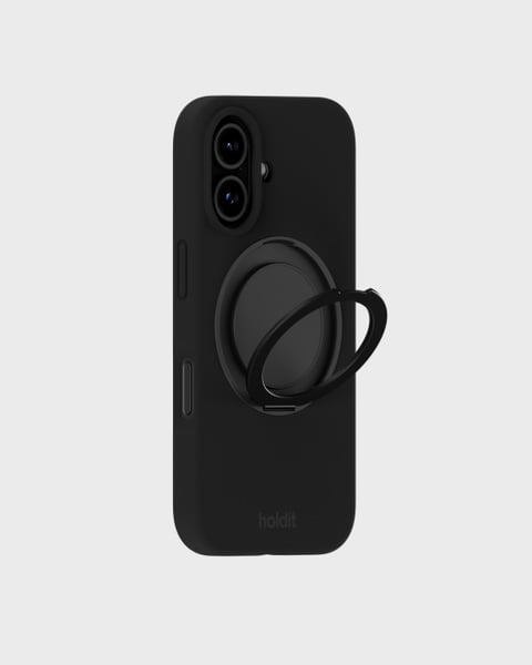 Silicone Stand Case Black iPhone 17