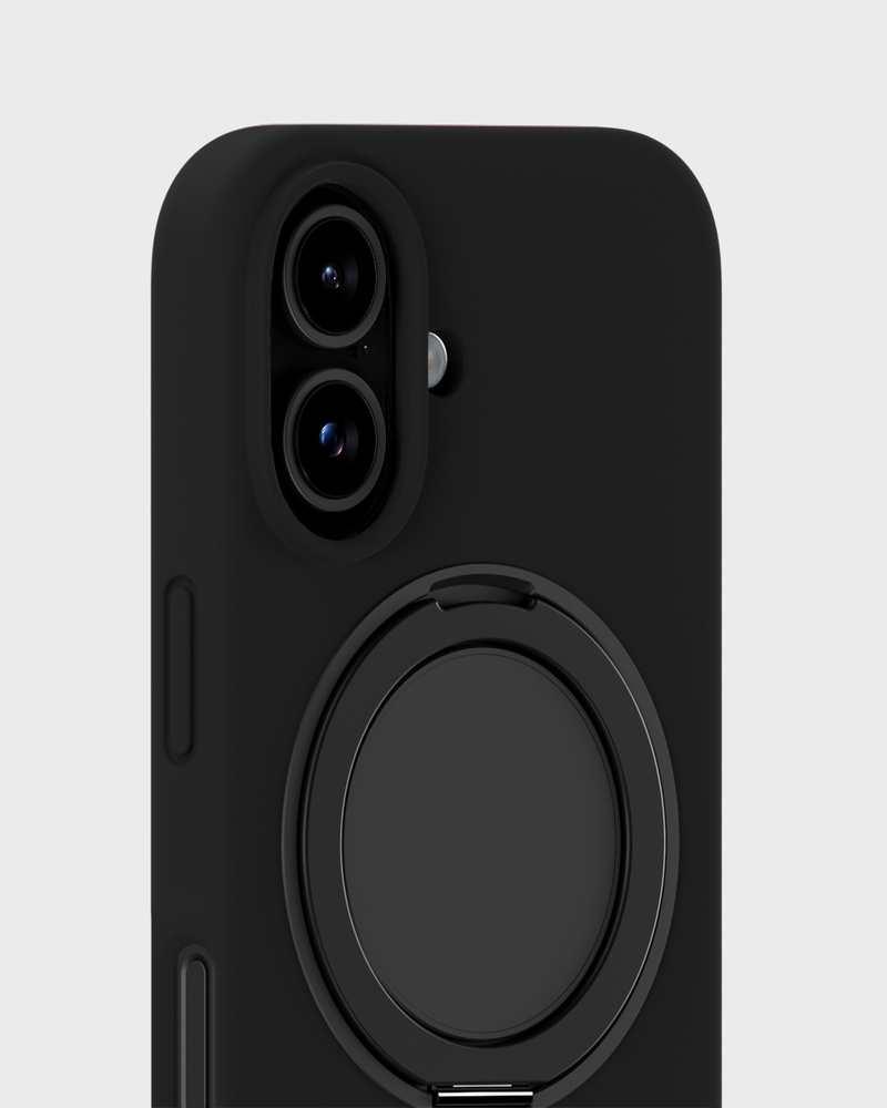 Silicone Stand Case Black iPhone 17