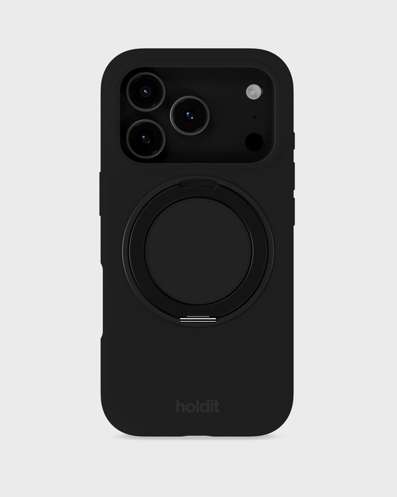 Silicone Stand Case Black iPhone 17 Pro