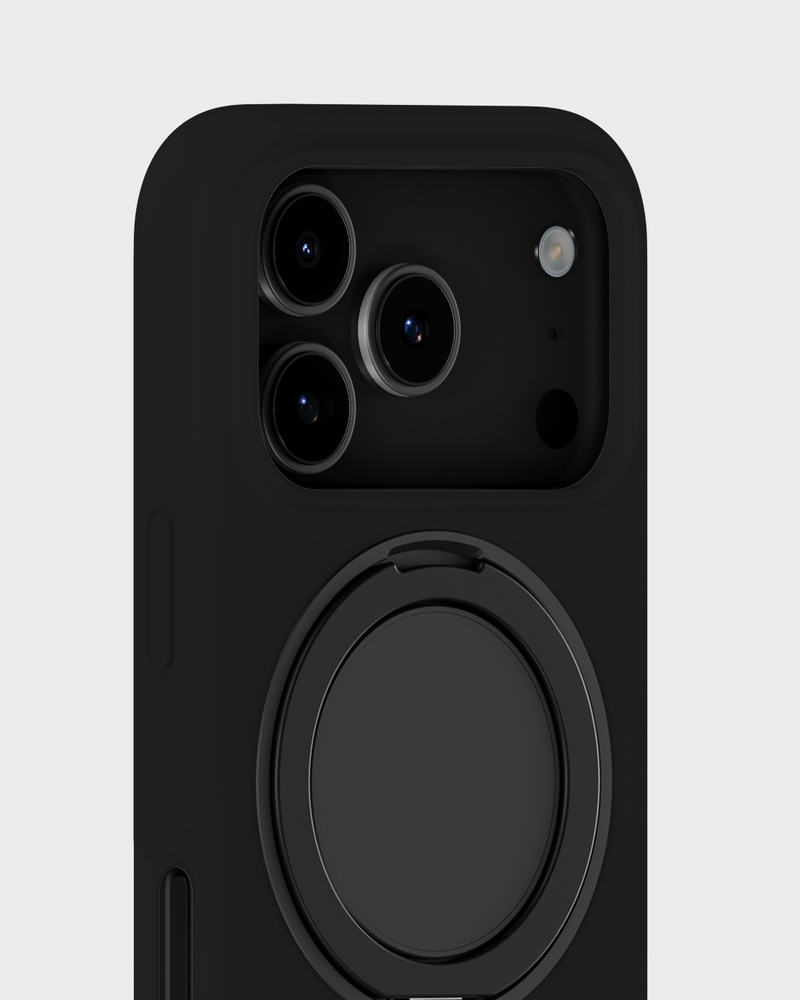 Silicone Stand Case Black iPhone 17 Pro