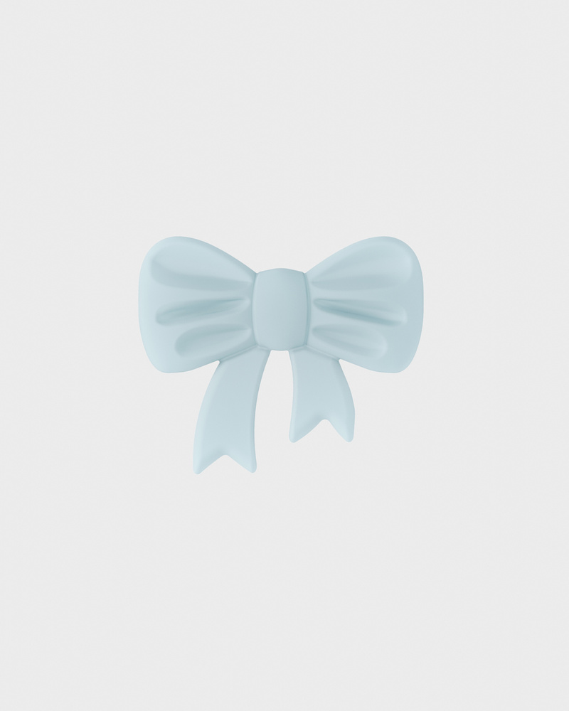 Mineral Blue Bow Silicone Sticker
