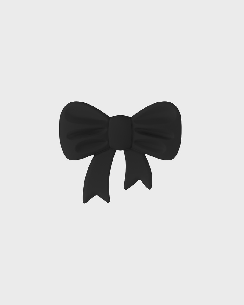 Black Bow Silicone Sticker