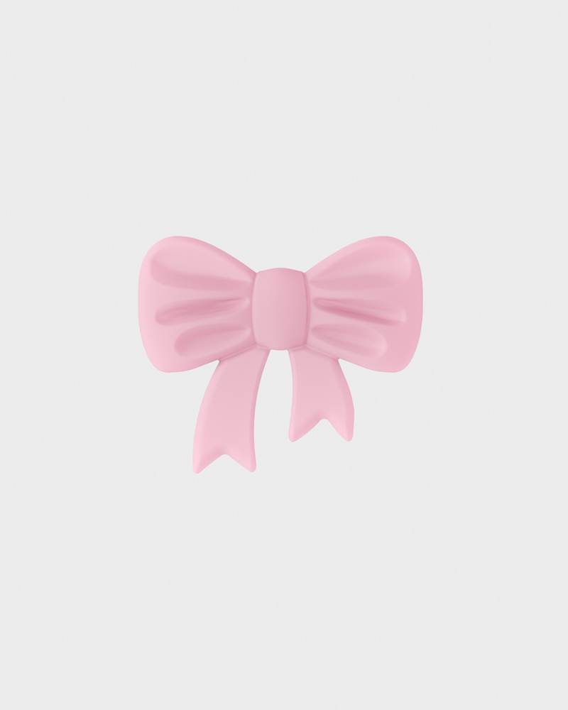 Pink Bow Silicone Sticker