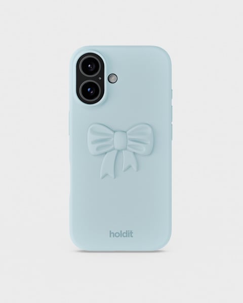 Mineral Blue Bow Silicone Sticker