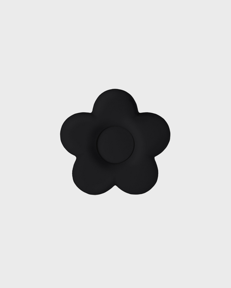 Black Flower Silicone Sticker