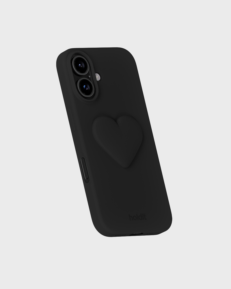 Black Heart Silicone Sticker