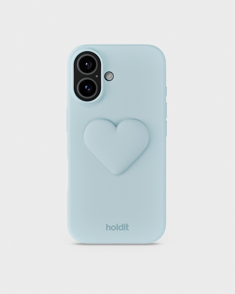 Mineral Blue Heart Silicone Sticker