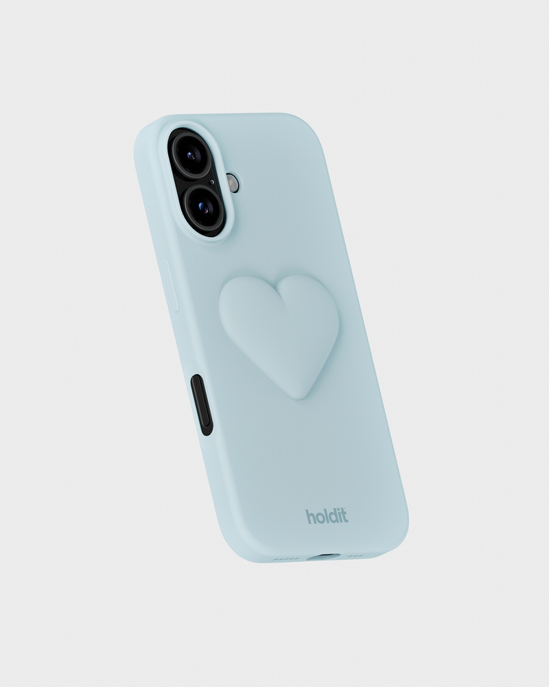 Mineral Blue Heart Silicone Sticker