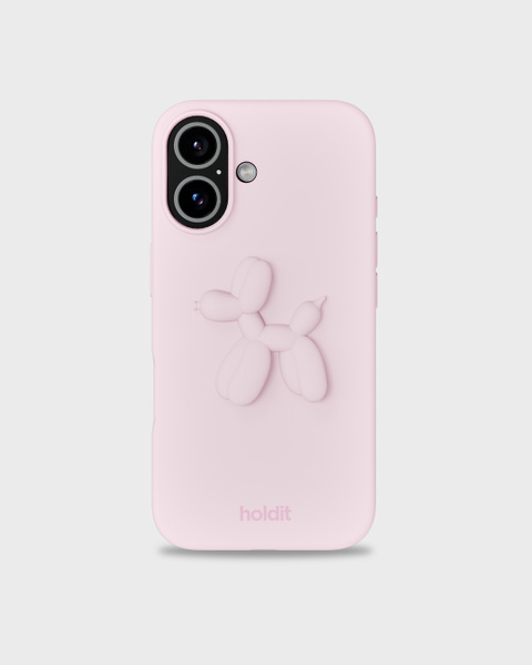Pale Pink Balloon Dog Silicone Sticker