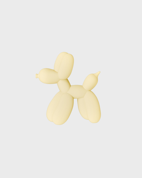 Butter Yellow Balloon Dog Silicone Sticker